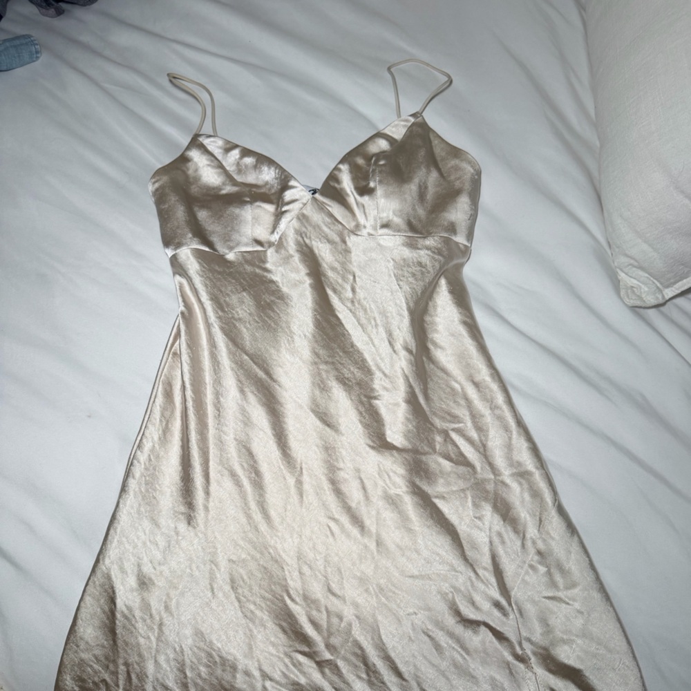 Princess Polly Shimmering Champagne Slip Dress